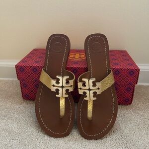 Tory Burch Women's Gold and Brown Sandals